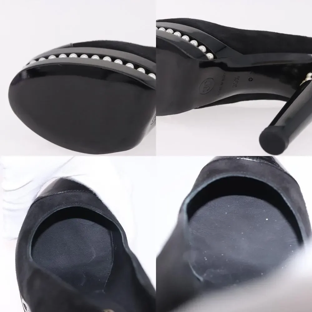 Chanel Pearl Pumps Black